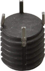Recoil - 5/8-11 External, 5/8" Insert Length, Solid Keylocking Thread Inserts - Carbon Steel, Zinc Phosphate Finish, Grade C1215 - Exact Tool & Supply