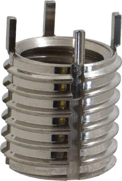 Recoil - 1/2-13 Internal, 5/8-11 External, 5/8" Insert Length, Thin Wall Keylocking Thread Inserts - Stainless Steel, Passivated Finish, Grade 303 - Exact Tool & Supply