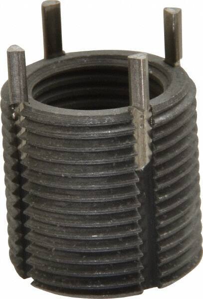 Recoil - M16x1.50 Internal, M22x1.50 External, 22mm Insert Length, Heavy Duty Keylocking Thread Inserts - Carbon Steel, Zinc Phosphate Finish, Grade C1215 - Exact Tool & Supply