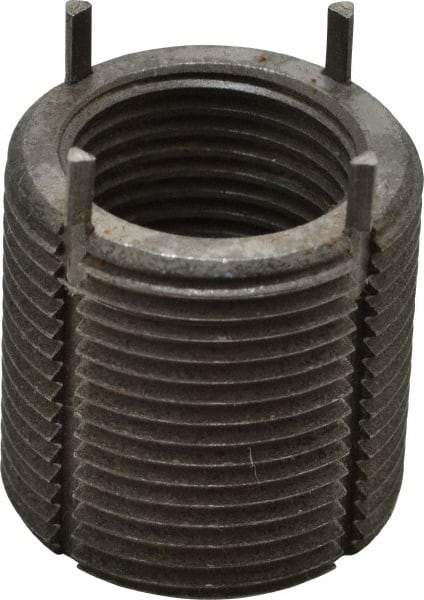 Recoil - M24x2.00 Internal, M33x2.00 External, 33mm Insert Length, Heavy Duty Keylocking Thread Inserts - Carbon Steel, Zinc Phosphate Finish, Grade C1215 - Exact Tool & Supply