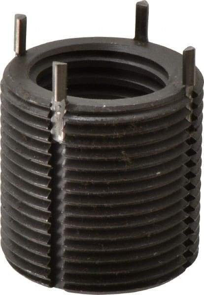 Recoil - M24x3.00 Internal, M33x2.00 External, 33mm Insert Length, Heavy Duty Keylocking Thread Inserts - Carbon Steel, Zinc Phosphate Finish, Grade C1215 - Exact Tool & Supply