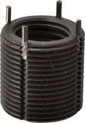 Recoil - M24x3.00 Internal, M33x2.00 External, 33mm Insert Length, Heavy Duty Keylocking Thread Inserts - Carbon Steel, Zinc Phosphate Finish, Grade C1215 - Exact Tool & Supply