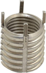 Recoil - 1/2-20 Internal, 5/8-11 External, 5/8" Insert Length, Thin Wall Keylocking Thread Inserts - Stainless Steel, Passivated Finish, Grade 303 - Exact Tool & Supply