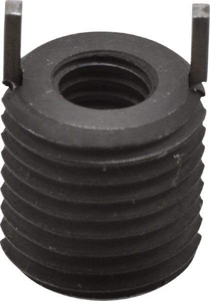 Recoil - M6x1.00 Internal, M12x1.25 External, 12mm Insert Length, Heavy Duty Keylocking Thread Inserts - Carbon Steel, Zinc Phosphate Finish, Grade C1215 - Exact Tool & Supply