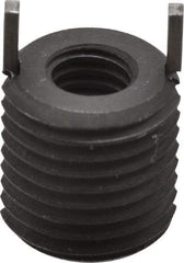 Recoil - M6x1.00 Internal, M12x1.25 External, 12mm Insert Length, Heavy Duty Keylocking Thread Inserts - Carbon Steel, Zinc Phosphate Finish, Grade C1215 - Exact Tool & Supply