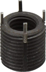 Recoil - M12x1.75 Internal, M18x1.50 External, 18mm Insert Length, Heavy Duty Keylocking Thread Inserts - Carbon Steel, Zinc Phosphate Finish, Grade C1215 - Exact Tool & Supply
