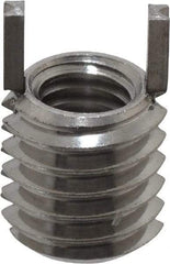 Recoil - M5x0.80 Internal, M8x1.25 External, 8mm Insert Length, Thin Wall Keylocking Thread Inserts - Stainless Steel, Passivated Finish, Grade 303 - Exact Tool & Supply