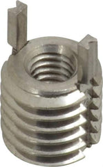 Recoil - M4x0.70 Internal, M8x1.25 External, 8mm Insert Length, Heavy Duty Keylocking Thread Inserts - Stainless Steel, Passivated Finish, Grade 303 - Exact Tool & Supply