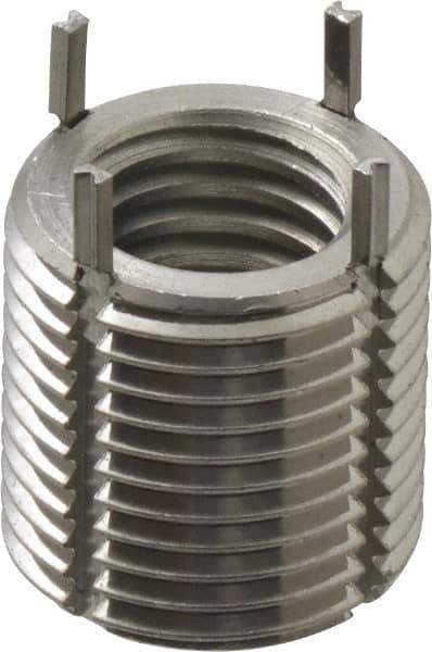 Recoil - M12x1.75 Internal, M18x1.50 External, 18mm Insert Length, Heavy Duty Keylocking Thread Inserts - Stainless Steel, Passivated Finish, Grade 303 - Exact Tool & Supply