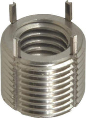 Recoil - 1/2-13 Internal, 3/4-16 External, 5/8" Insert Length, Heavy Duty Keylocking Thread Inserts - Stainless Steel, Passivated Finish, Grade 303 - Exact Tool & Supply