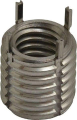 Recoil - 7/16-14 Internal, 5/8-11 External, 14mm Insert Length, Heavy Duty Keylocking Thread Inserts - Stainless Steel, Passivated Finish, Grade 303 - Exact Tool & Supply