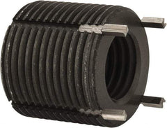 Recoil - 3/4-10 Internal, 1-1/4 - 12 External, 1-1/8" Insert Length, Extra Heavy Duty Keylocking Thread Inserts - Carbon Steel, Zinc Phosphate Finish, Grade C1215 - Exact Tool & Supply