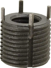 Recoil - 5/8-11 Internal, 1-12 External, 22mm Insert Length, Extra Heavy Duty Keylocking Thread Inserts - Carbon Steel, Zinc Phosphate Finish, Grade C1215 - Exact Tool & Supply