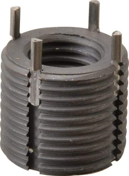 Recoil - M16x2.00 Internal, 1-12 External, 20.5mm Insert Length, Thin Wall Keylocking Thread Inserts - Carbon Steel, Zinc Phosphate Finish, Grade C1215 - Exact Tool & Supply