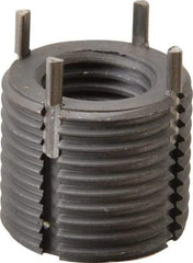 Recoil - M16x2.00 Internal, 1-12 External, 20.5mm Insert Length, Thin Wall Keylocking Thread Inserts - Carbon Steel, Zinc Phosphate Finish, Grade C1215 - Exact Tool & Supply