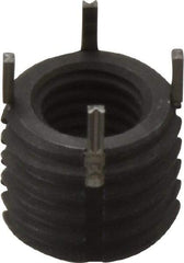 Recoil - M10x1.50 Internal, 5/8-11 External, 1/2" Insert Length, Thin Wall Keylocking Thread Inserts - Carbon Steel, Zinc Phosphate Finish, Grade C1215 - Exact Tool & Supply