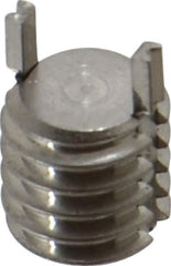 Recoil - 5/16-18 External, 7.8mm Insert Length, Solid Keylocking Thread Inserts - Stainless Steel, Passivated Finish, Grade 303 - Exact Tool & Supply
