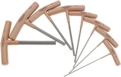 Paramount - 8 Piece T-Handle Hex Key Set - Hex Range 2 to 10mm, 6" OAL, Steel - Exact Tool & Supply