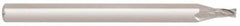 Niagara Cutter - 0.02", 0.03" LOC, 1/8" Shank Diam, 1-1/2" OAL, 4 Flute, Solid Carbide Square End Mill - Single End, Uncoated, Spiral Flute, 30° Helix, Centercutting, Right Hand Cut, Right Hand Flute, Series MES430 - Exact Tool & Supply