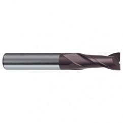 4mm Dia. x 50mm Overall Length 2-Flute Square End Solid Carbide SE End Mill-Round Shank-Center Cut-Firex - Exact Tool & Supply