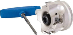 Iscar - 4 Inserts, 2-1/2" Cut Diam, 1" Arbor Diam, 0.63" Max Depth of Cut, Indexable Square-Shoulder Face Mill - 0/90° Lead Angle, 1-3/4" High, T490 LN.T 1607 Insert Compatibility, Through Coolant, Series Helitang - Exact Tool & Supply