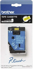 Brother - 1/2" Wide x 300" Long, Yellow Tape Cassette - For Label Maker - Exact Tool & Supply