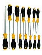 13 Piece - .050 - 3/8 - Ball End Hex Screwdriver MagicRing® Screw Holding SoftFinish® Cushion Grip Set - Exact Tool & Supply