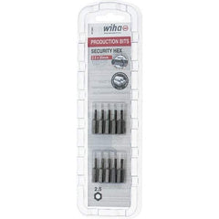 Wiha - 2mm Hex Screwdriver Bit - 1/4" Drive, 1" OAL - Exact Tool & Supply