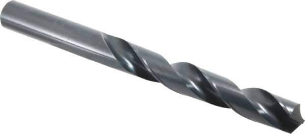 Chicago-Latrobe - 17.5mm 118° High Speed Steel Jobber Drill - Oxide Finish, Right Hand Cut, Spiral Flute, Straight Shank, 191mm OAL, Standard Point - Exact Tool & Supply