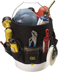 CLC - 48 Pocket Black & Brown Polyester Bucket Tool Organizer - 4" Deep - Exact Tool & Supply
