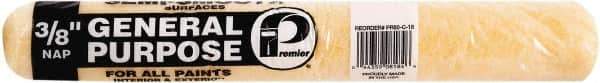 Premier Paint Roller - 3/8" Nap, 18" Wide Paint Roller Cover - Semi-Smooth Texture, Polyester - Exact Tool & Supply