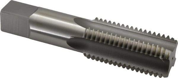 Kennametal - 1-1/2 - 6 UNC 3B 4 Flute Bright Finish High Speed Steel Straight Flute Standard Hand Tap - Bottoming, Right Hand Thread, 6.38" OAL, 3" Thread Length, H4 Limit, Oversize - Exact Tool & Supply
