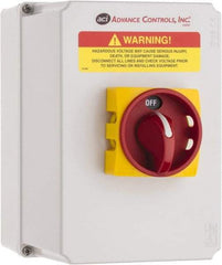 ACI - 3 Phase, 110 to 460V, 3 Pole, 4X, Enclosed Nonfused Cam & Disconnect Switch - 5.9 Inch Wide x 8.6 Inch High x 5.9 Inch Deep - Exact Tool & Supply