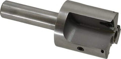 Everede Tool - 1-3/8 Inch Diameter, Interchangeable Pilot, Straight 1/2 Inch Shank Diameter, 3 Insert, Indexable Counterbore - 3.2 Inch Overall Length, TPGH 215 Insert, 5/16 Inch Pilot Hole Diameter Compatibility - Exact Tool & Supply