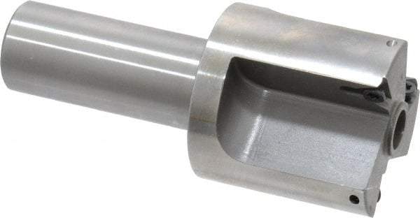 Everede Tool - 1-1/2 Inch Diameter, Interchangeable Pilot, Straight 3/4 Inch Shank Diameter, 3 Insert, Indexable Counterbore - 3.2 Inch Overall Length, TPGH 215 Insert, 5/16 Inch Pilot Hole Diameter Compatibility - Exact Tool & Supply