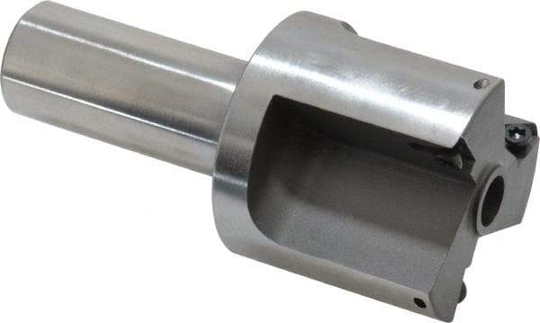 Everede Tool - 1-5/8 Inch Diameter, Interchangeable Pilot, Straight 3/4 Inch Shank Diameter, 3 Insert, Indexable Counterbore - 3.2 Inch Overall Length, TPGH 215 Insert, 5/16 Inch Pilot Hole Diameter Compatibility - Exact Tool & Supply