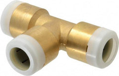 Watts - 3/4" Outside Diam, Brass Push-to-Connect Tube Union Tee - Tube to Tube Connection, EPDM O-Ring - Exact Tool & Supply