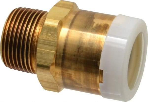 Watts - 1" Outside Diam, 1 NPT, Brass Push-to-Connect Tube Male Connector - Tube to Male NPT Connection, EPDM O-Ring - Exact Tool & Supply