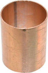 Mueller Industries - 2" Wrot Copper Pipe Coupling without Stop - C x C, Solder Joint - Exact Tool & Supply
