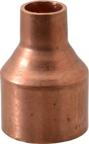 Mueller Industries - 1-1/4 x 1/2" Wrot Copper Pipe Reducer Coupling - C x C, Solder Joint - Exact Tool & Supply