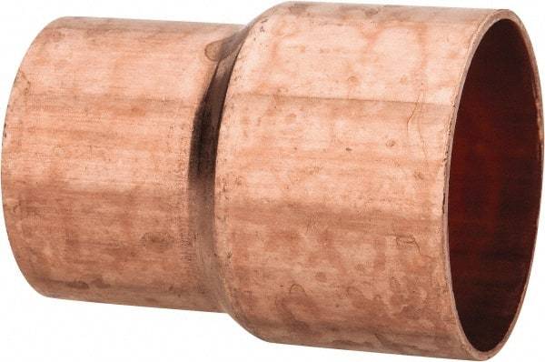 Mueller Industries - 1-1/2 x 1-1/4" Wrot Copper Pipe Reducer Coupling - C x C, Solder Joint - Exact Tool & Supply