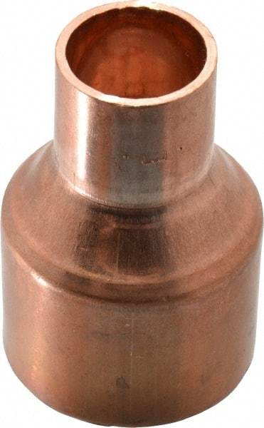 Mueller Industries - 1-1/2 x 3/4" Wrot Copper Pipe Reducer Coupling - C x C, Solder Joint - Exact Tool & Supply