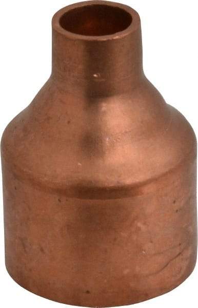 Mueller Industries - 1-1/2 x 1/2" Wrot Copper Pipe Reducer Coupling - C x C, Solder Joint - Exact Tool & Supply