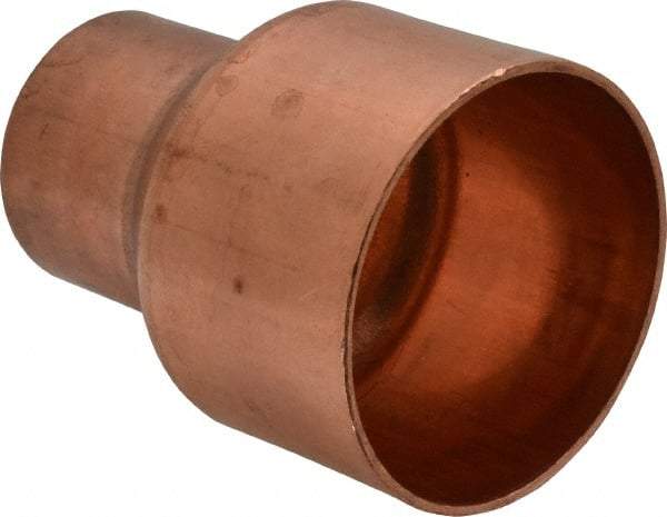 Mueller Industries - 2 x 1-1/4" Wrot Copper Pipe Reducer Coupling - C x C, Solder Joint - Exact Tool & Supply