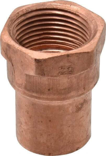 Mueller Industries - 3/4" Wrot Copper Pipe Adapter - C x F, Solder Joint - Exact Tool & Supply