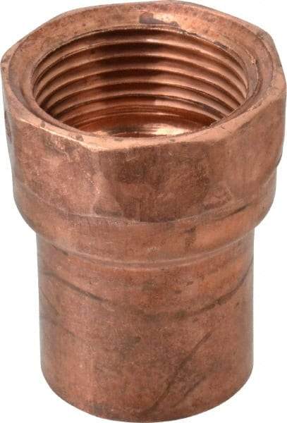 Mueller Industries - 1" Wrot Copper Pipe Adapter - C x F, Solder Joint - Exact Tool & Supply