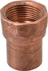 Mueller Industries - 1" Wrot Copper Pipe Adapter - C x F, Solder Joint - Exact Tool & Supply