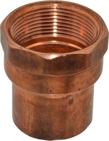 Mueller Industries - 1-1/2" Wrot Copper Pipe Adapter - C x F, Solder Joint - Exact Tool & Supply