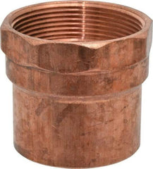 Mueller Industries - 2" Wrot Copper Pipe Adapter - C x F, Solder Joint - Exact Tool & Supply