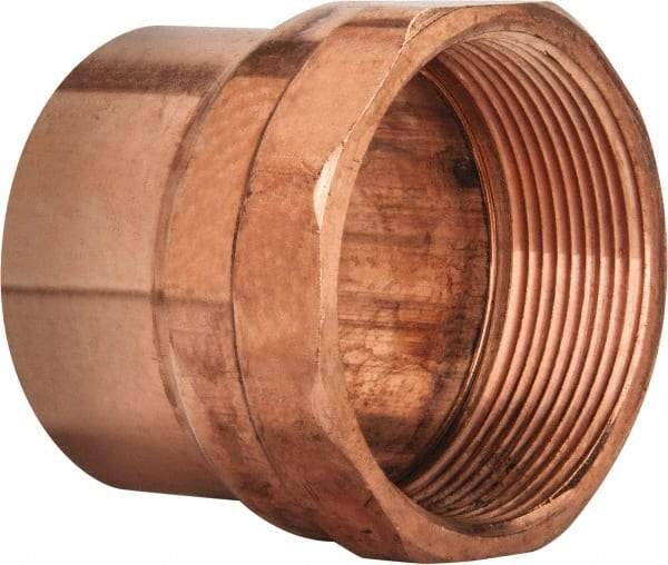 Mueller Industries - 3" Wrot Copper Pipe Adapter - C x F, Solder Joint - Exact Tool & Supply